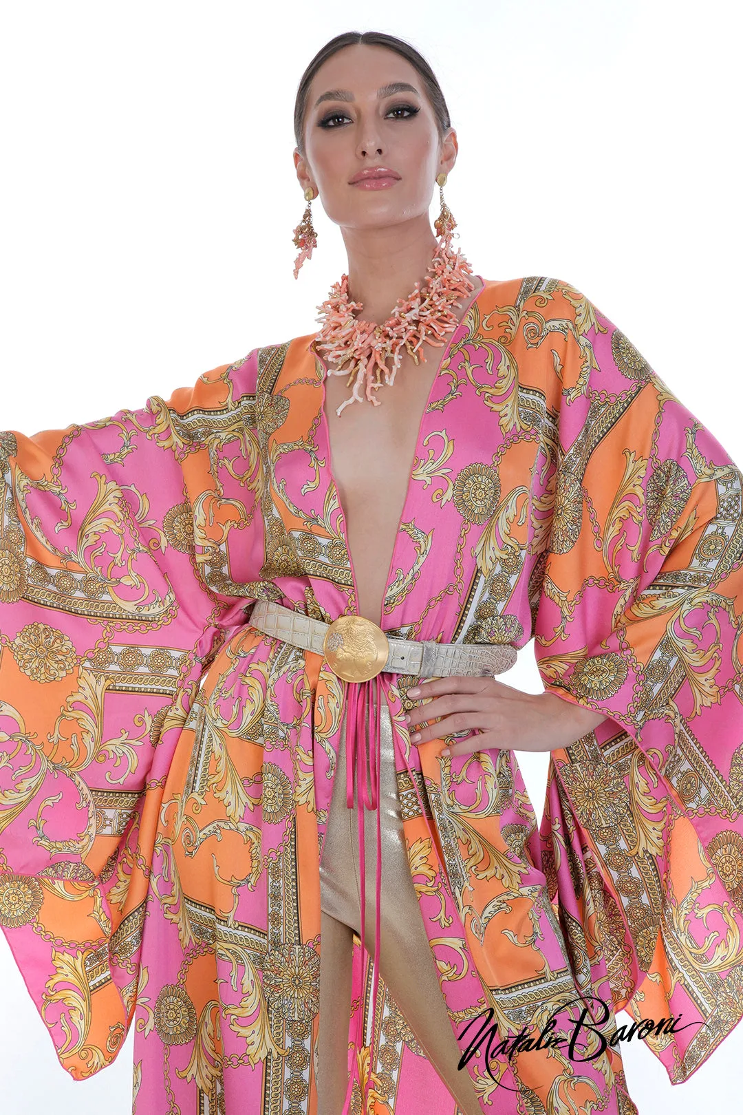 Long Silk Kimono - Murano