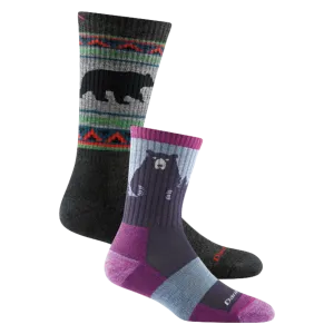 Men's and Women's Bear 2-Pack Hiking Socks