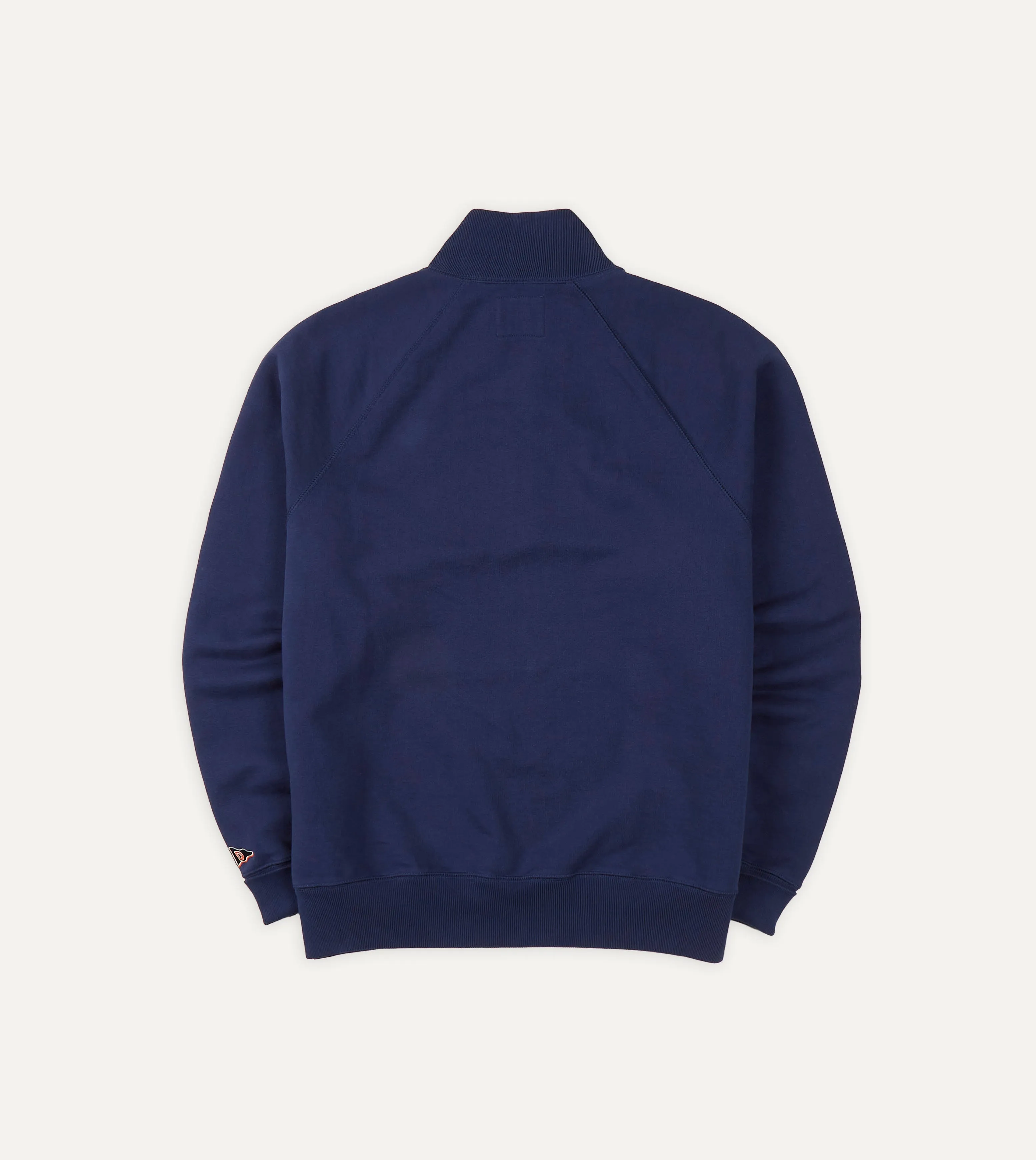 Navy Cotton Quarter Zip Sweatshirt