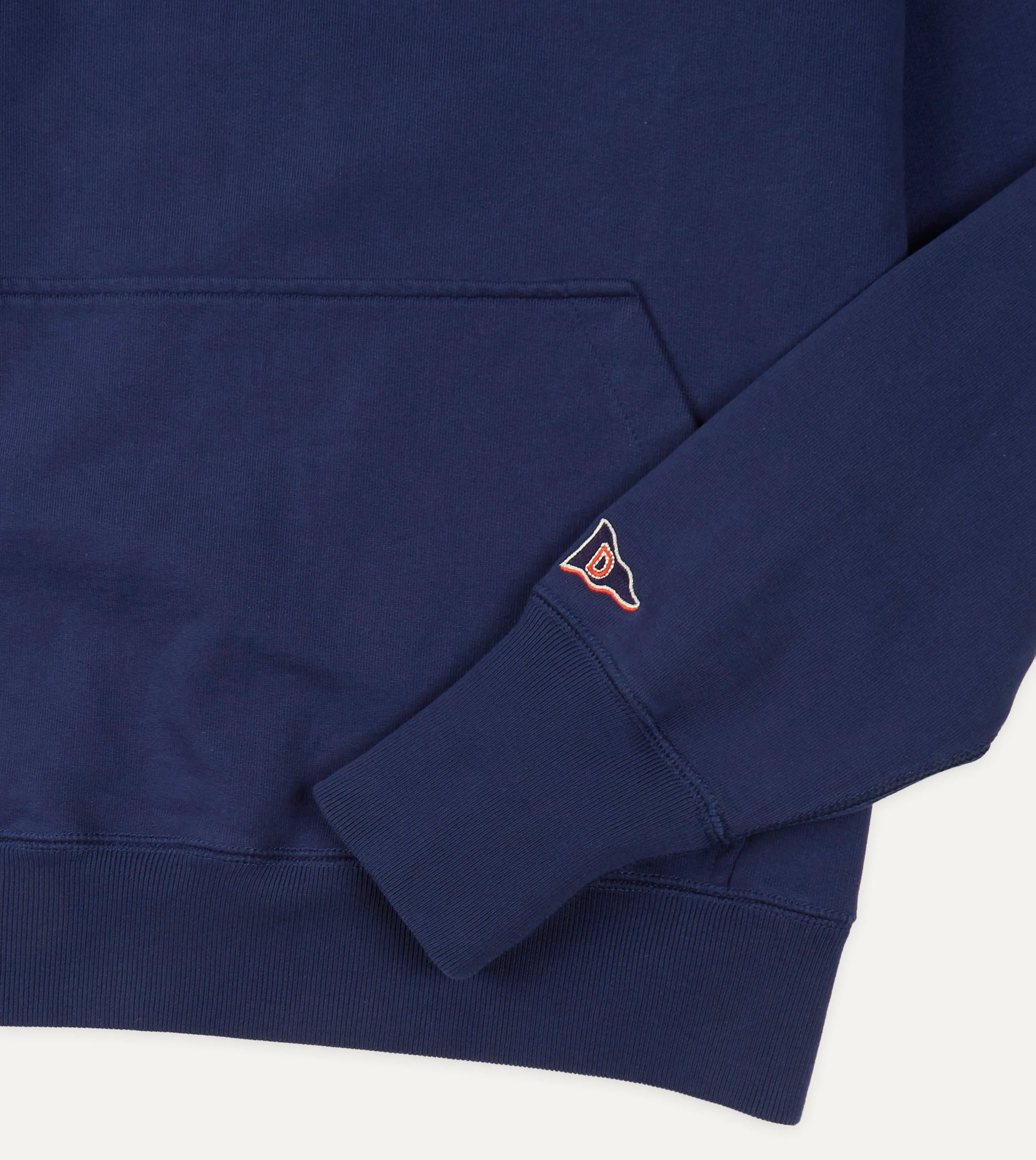 Navy Cotton Quarter Zip Sweatshirt