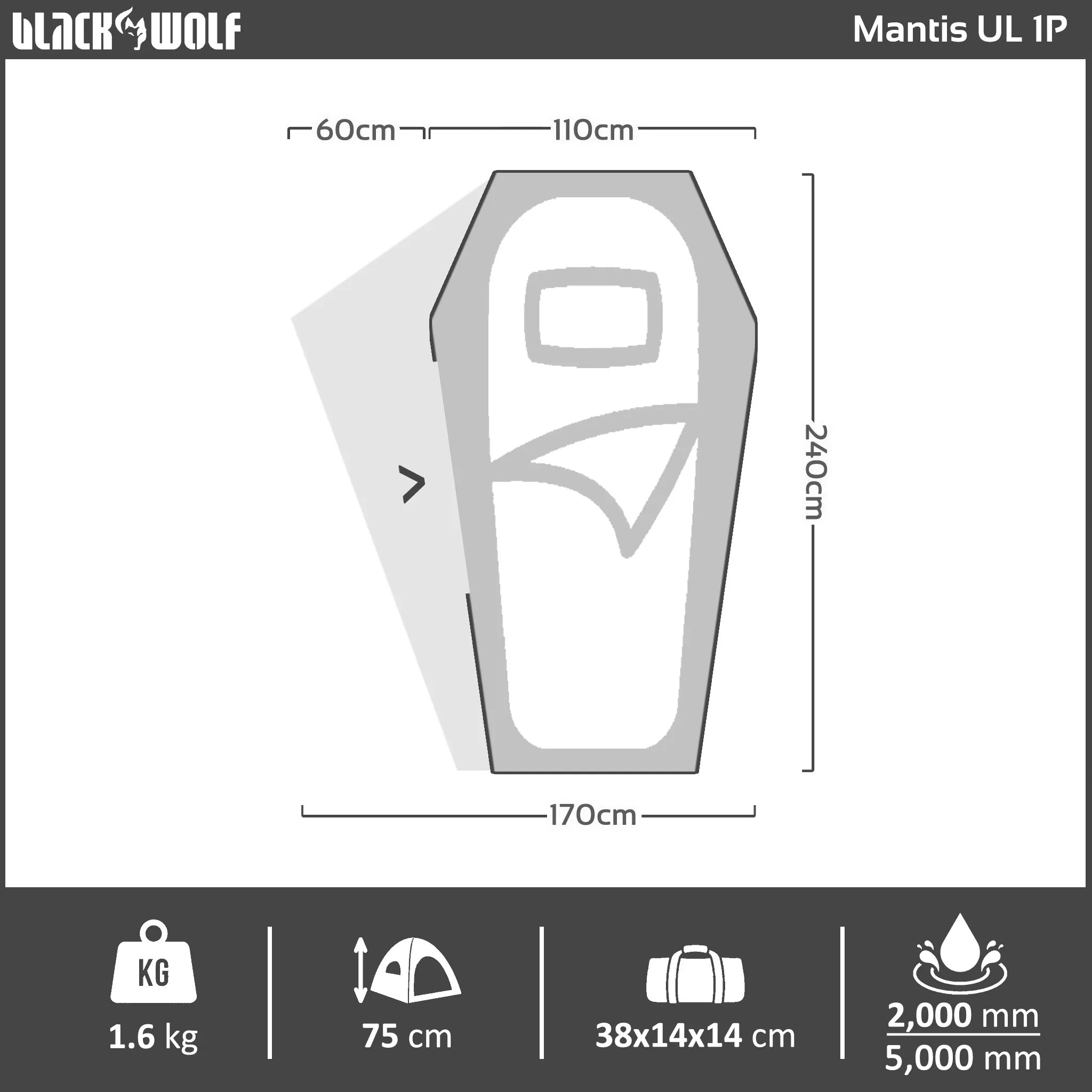 OLD MODEL - Mantis UL 1 Hiking Tent