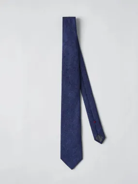 Paisley Silk Tie | Navy