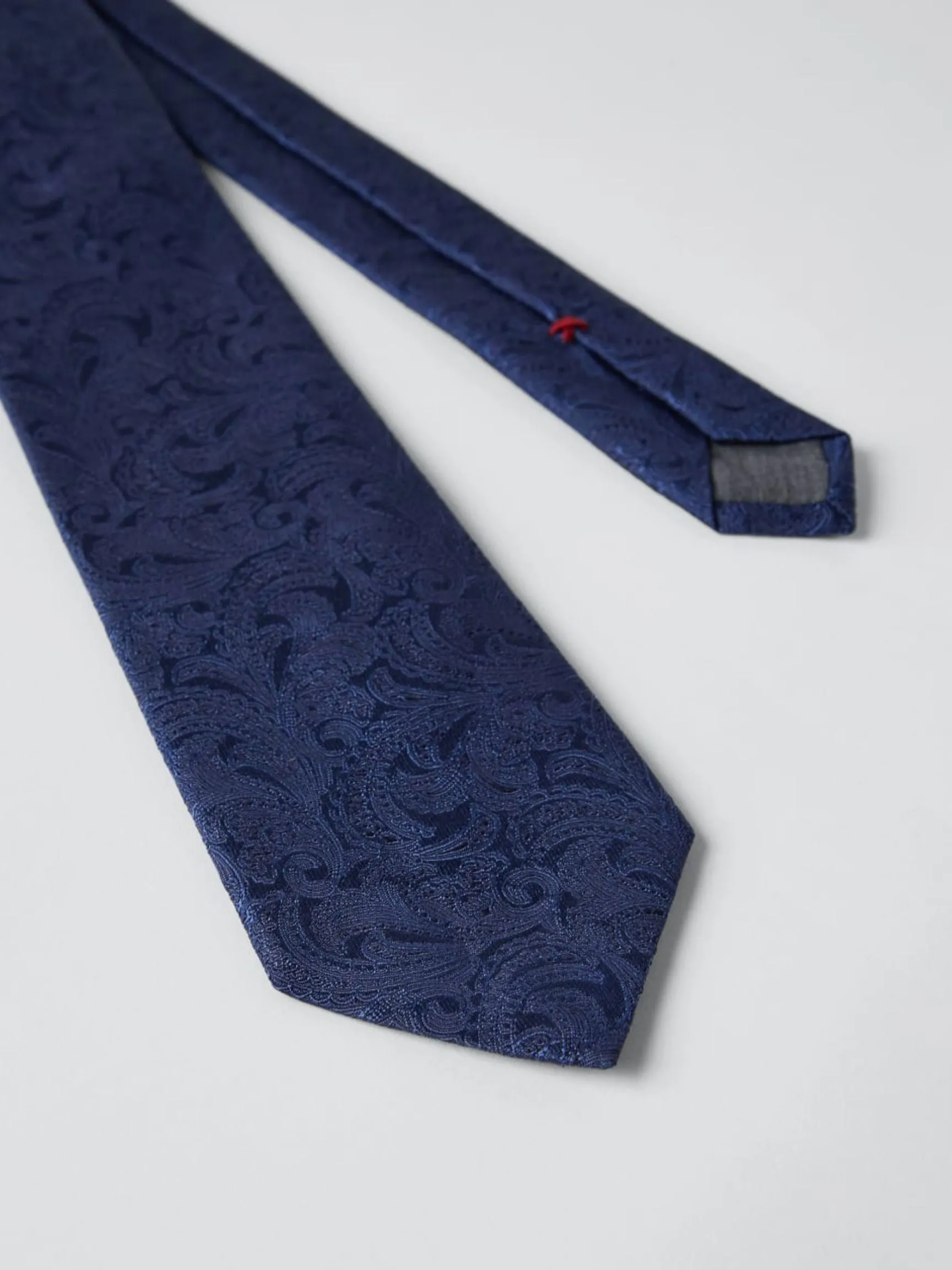 Paisley Silk Tie | Navy