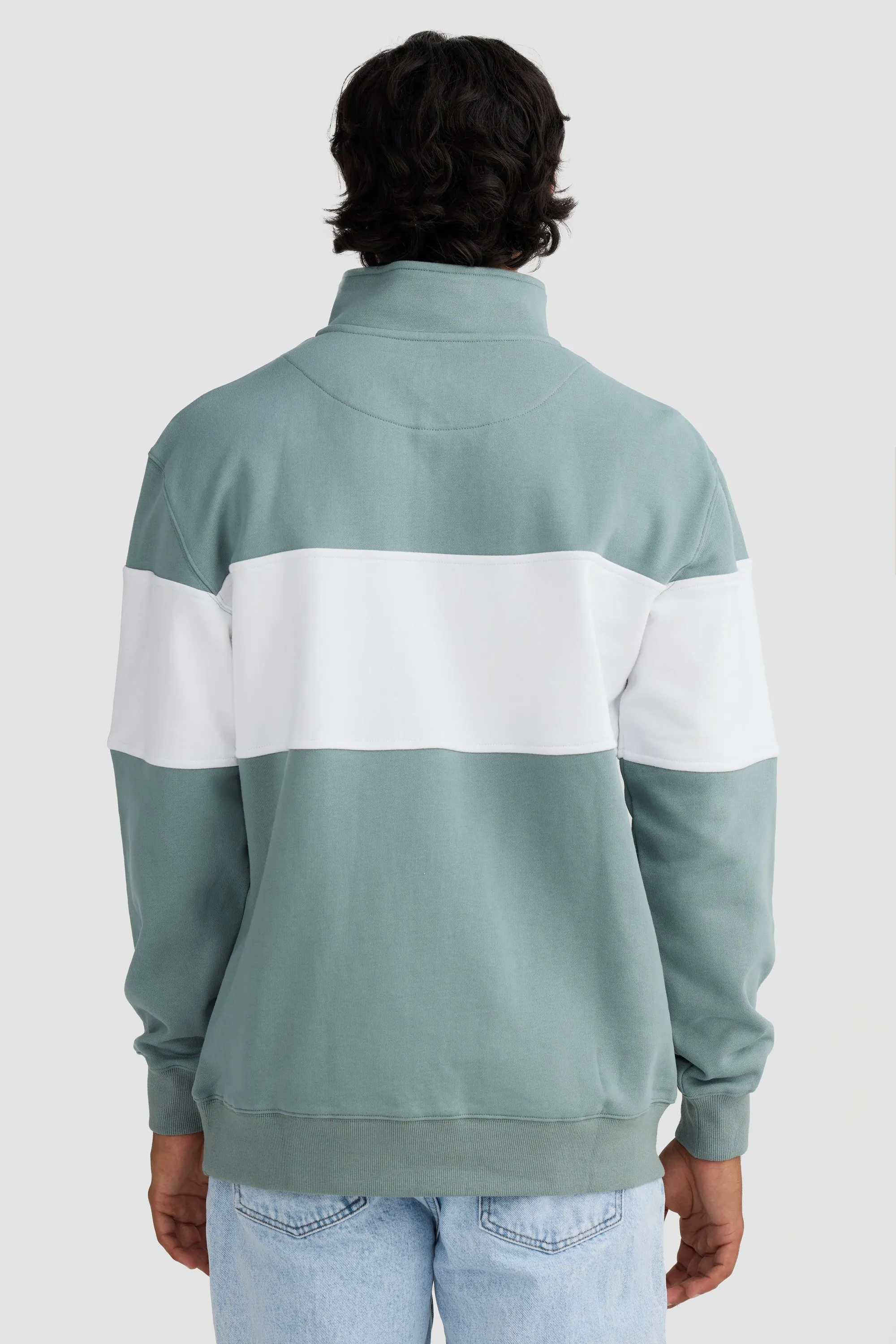 Panel Quarter Zip Seafoam