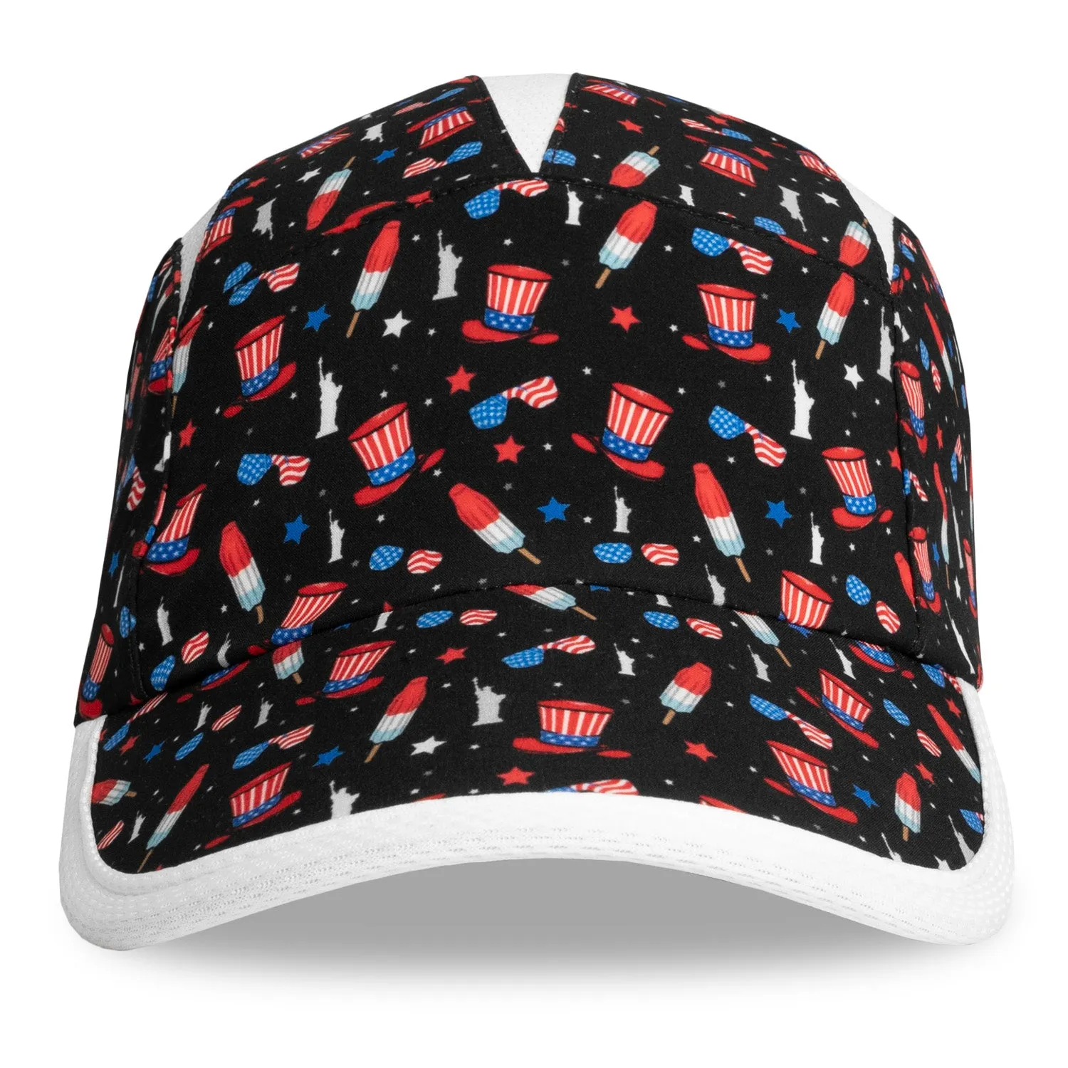 Patriotic USA Black Running Hat