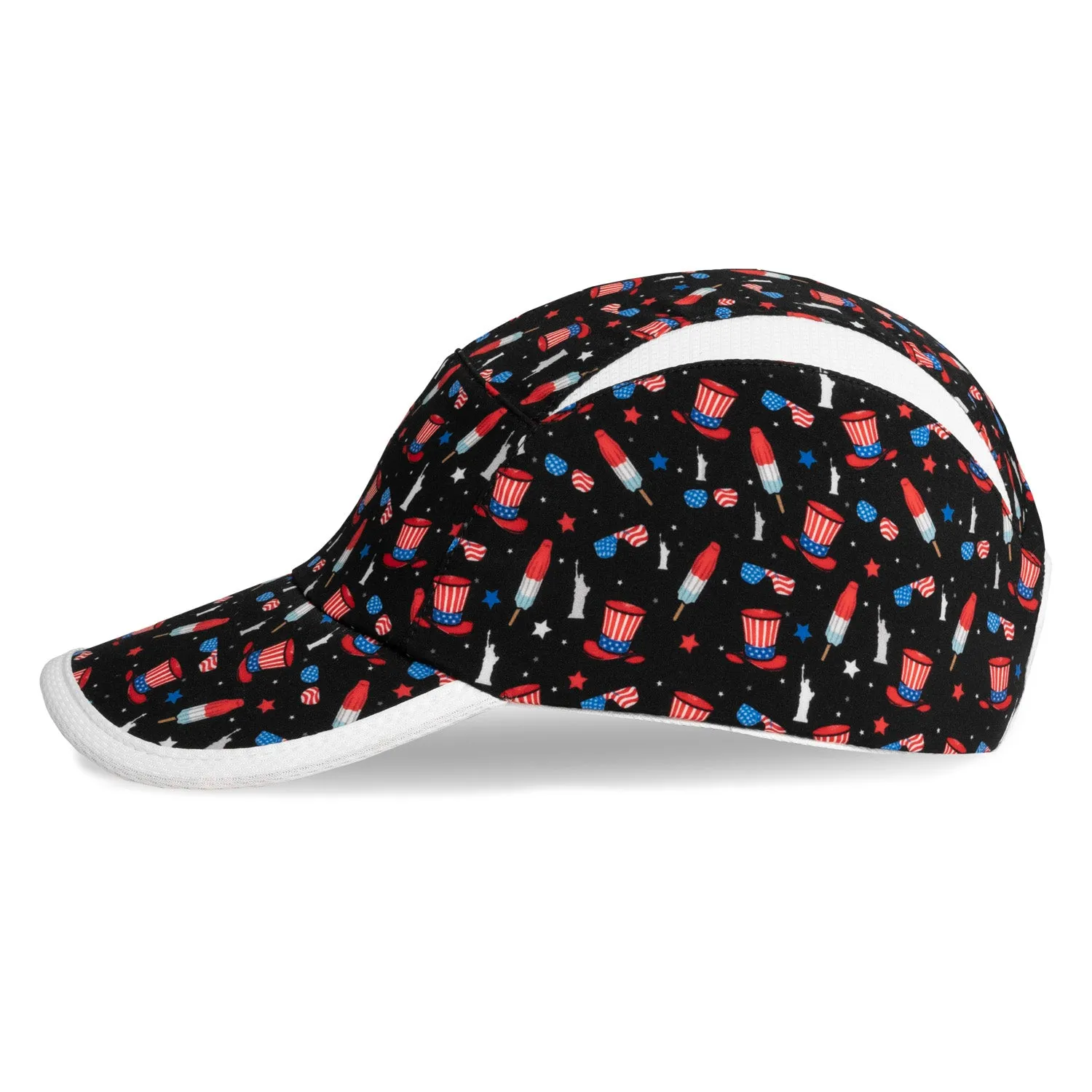 Patriotic USA Black Running Hat