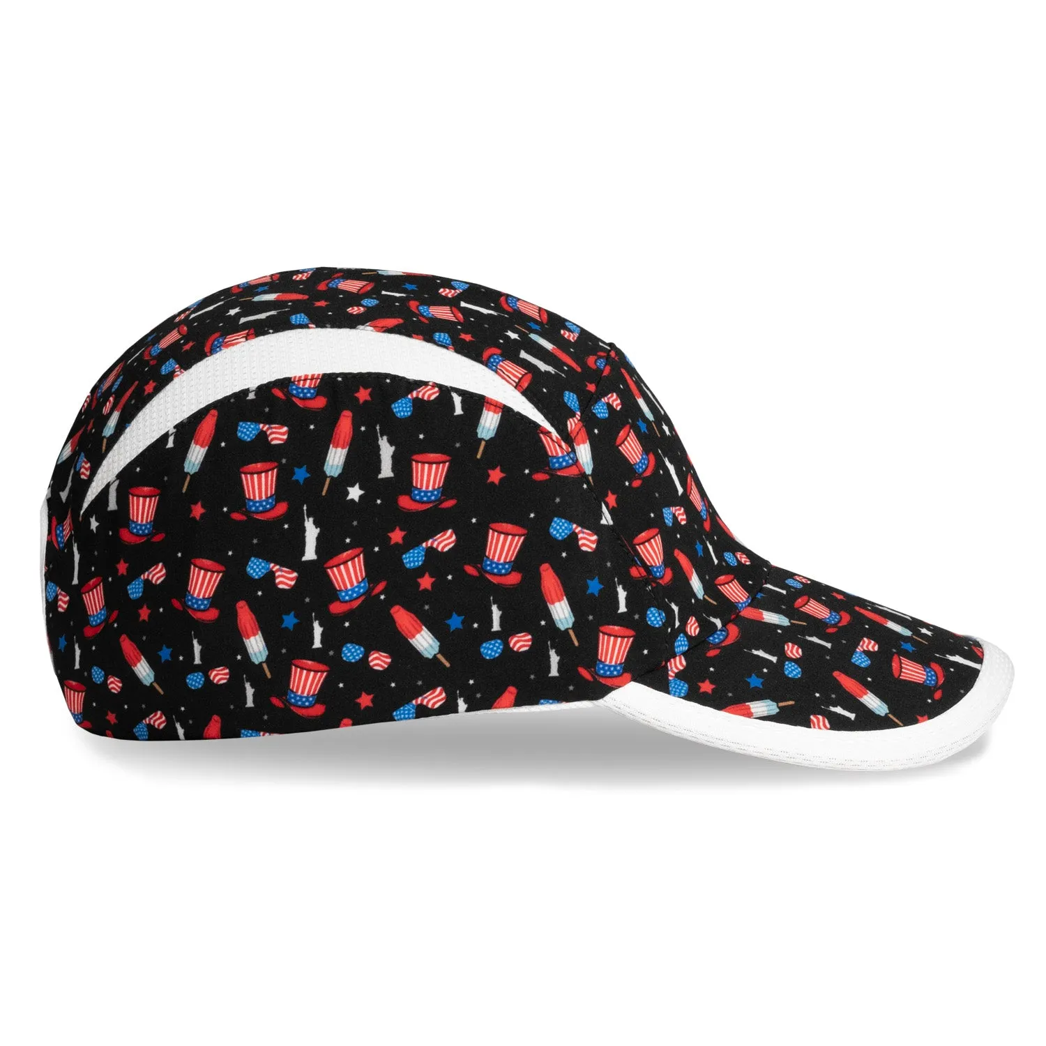 Patriotic USA Black Running Hat