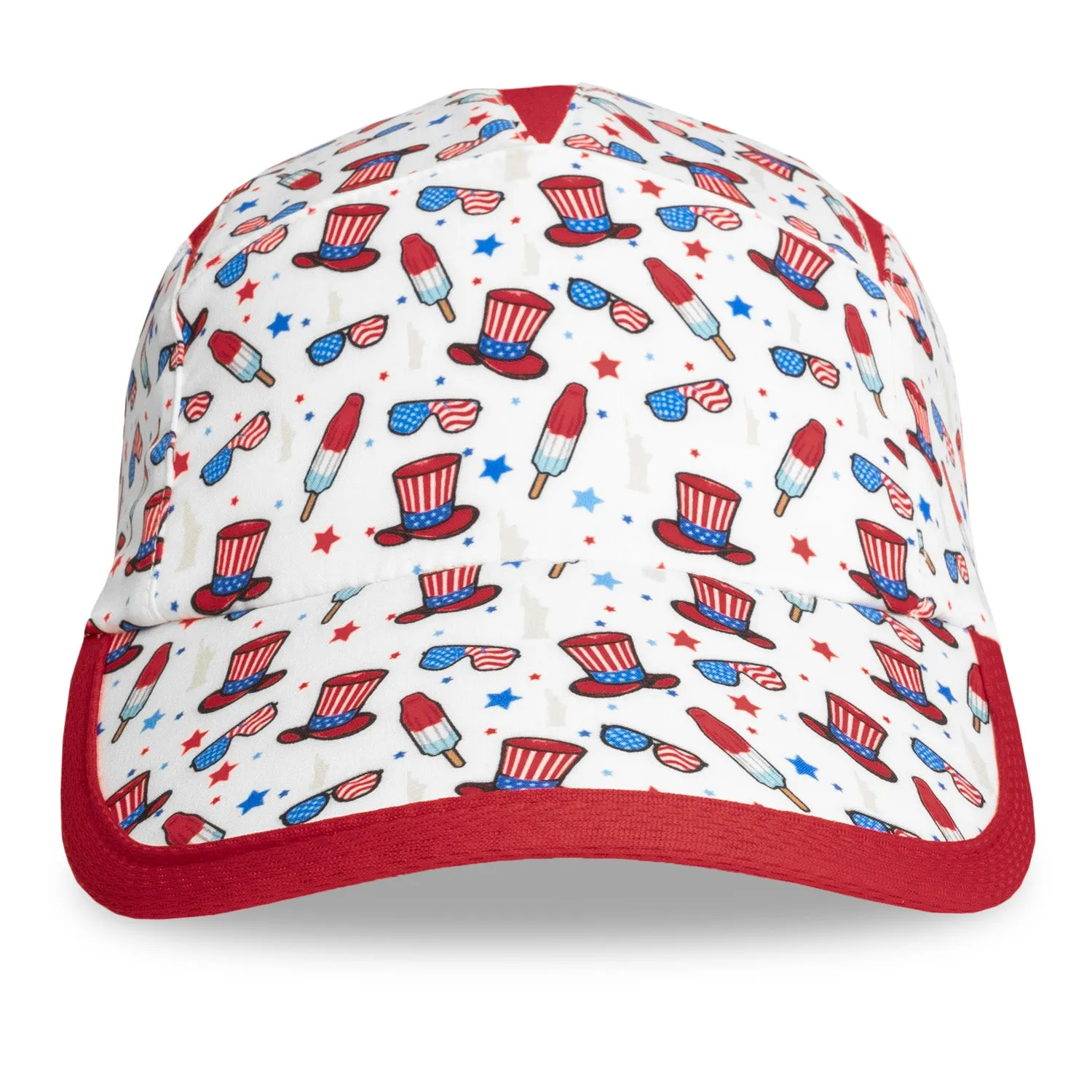 Patriotic USA White Running Hat