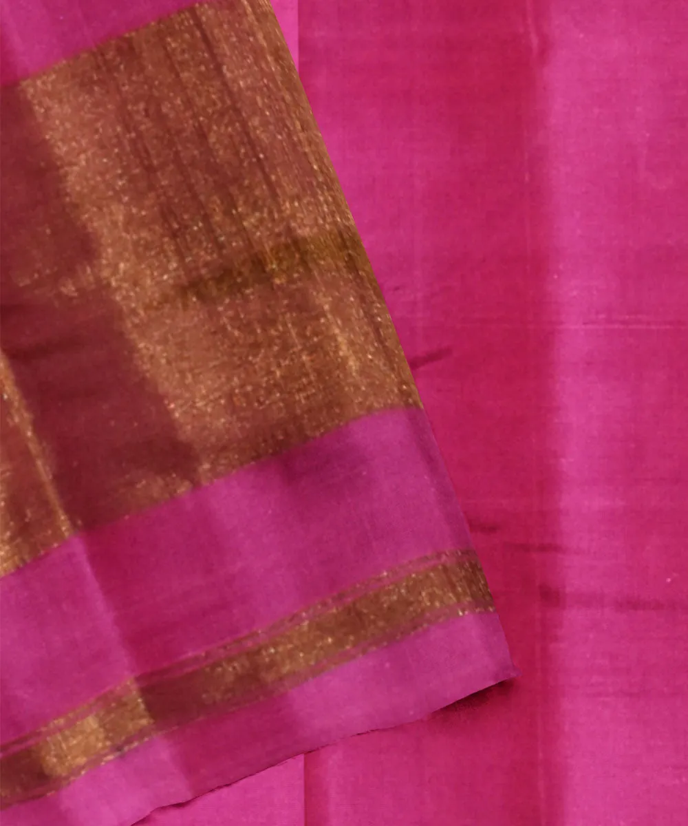 Pink patola handloom silk saree