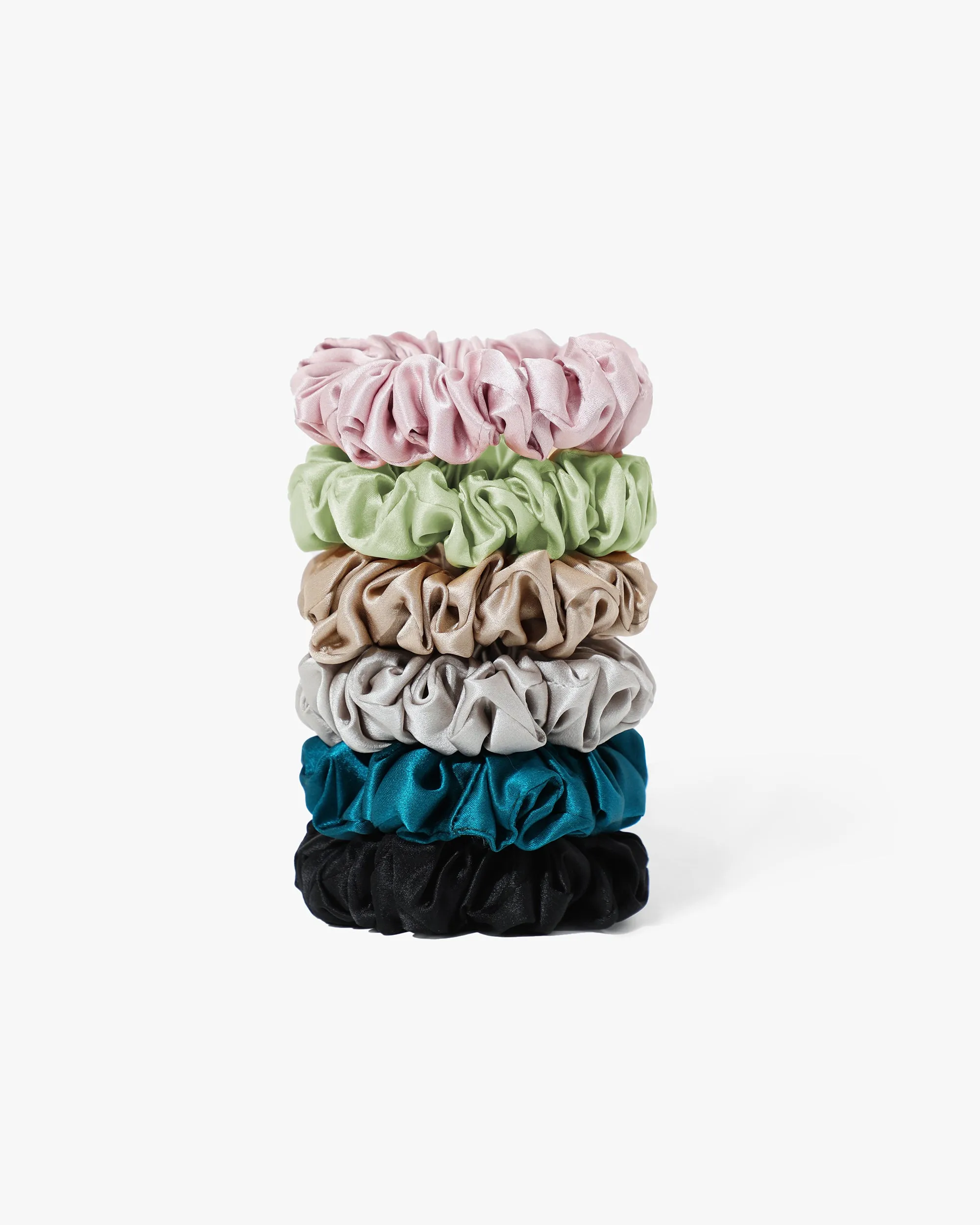 Pure Silk Scrunchies 6PCS