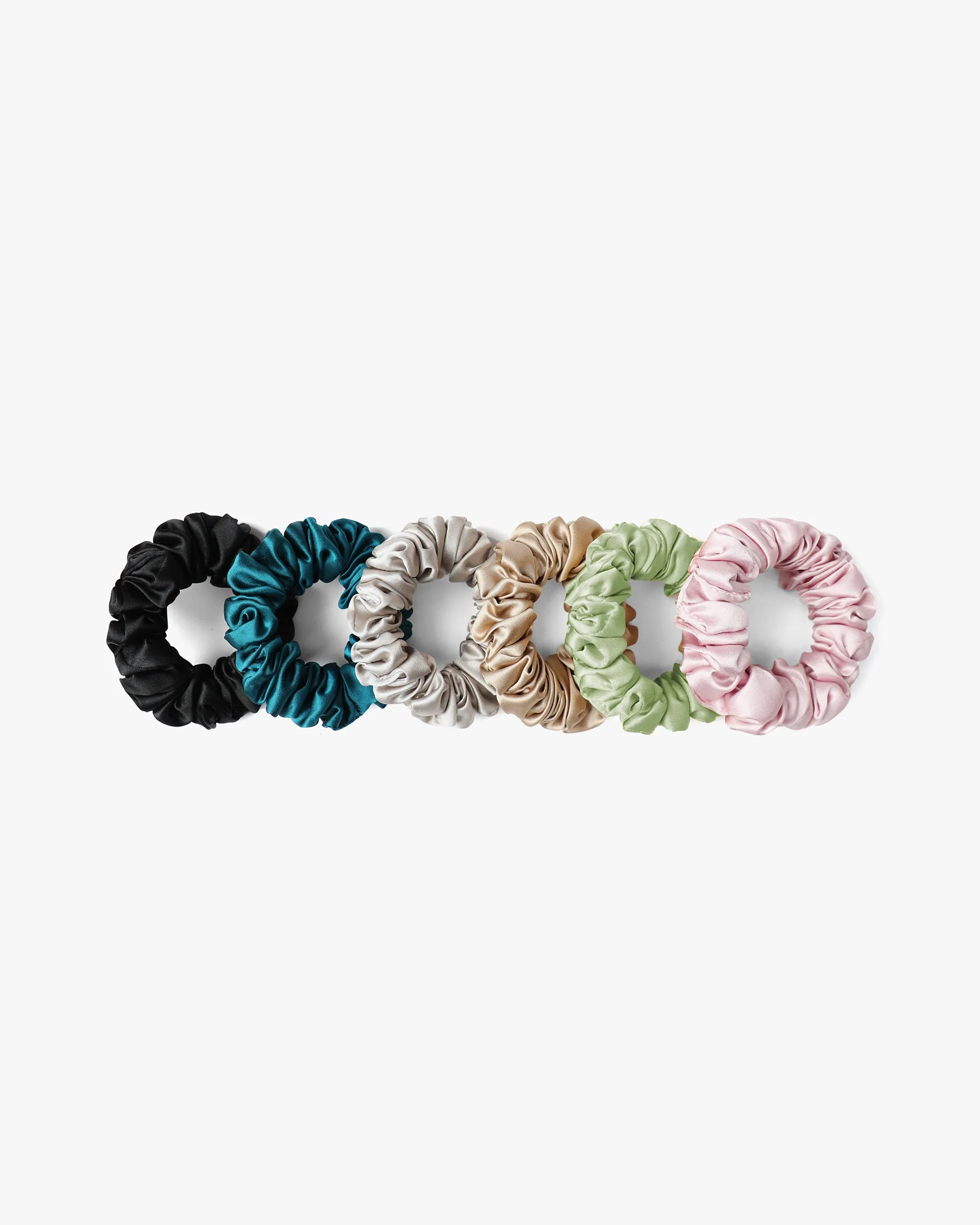 Pure Silk Scrunchies 6PCS