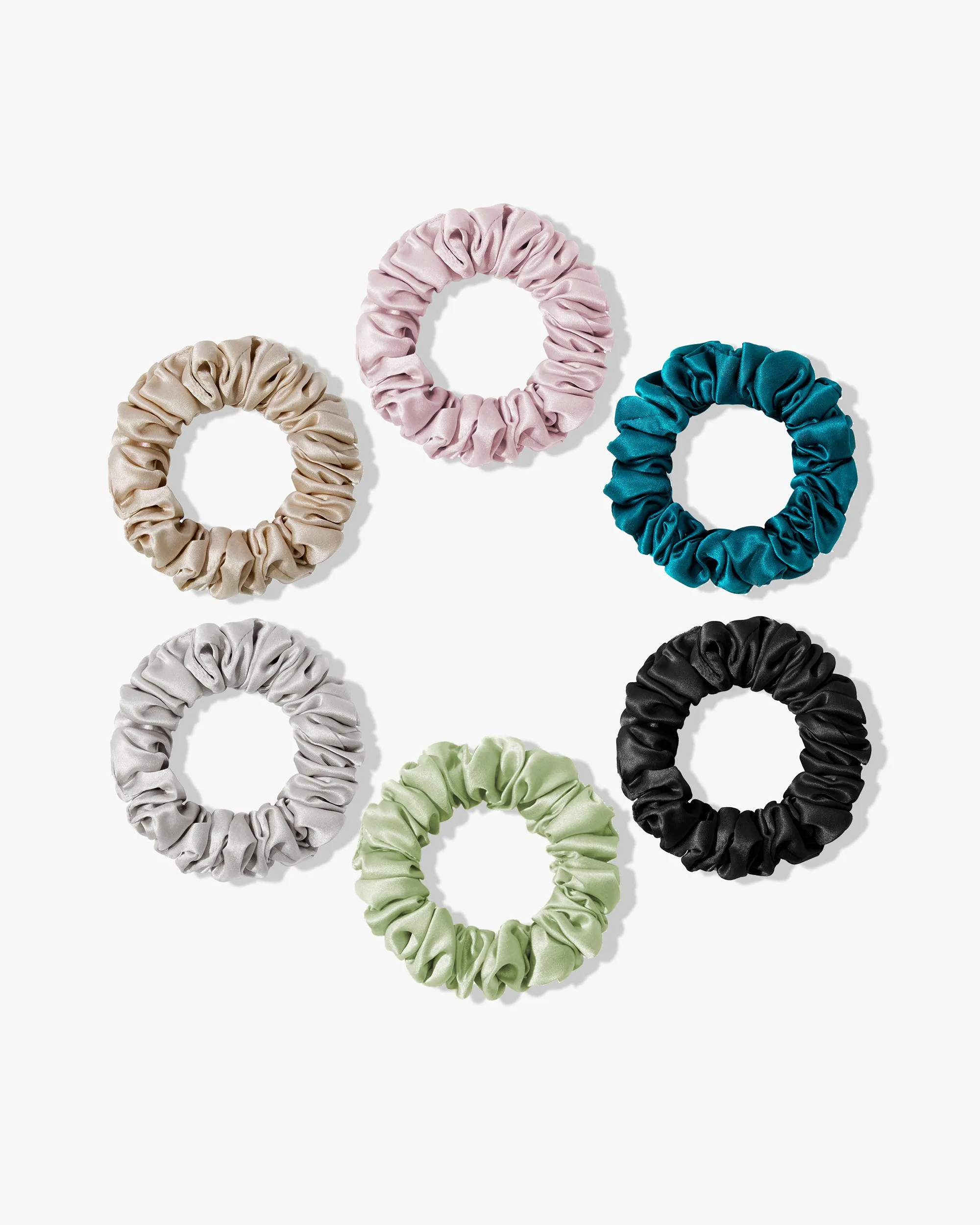 Pure Silk Scrunchies 6PCS