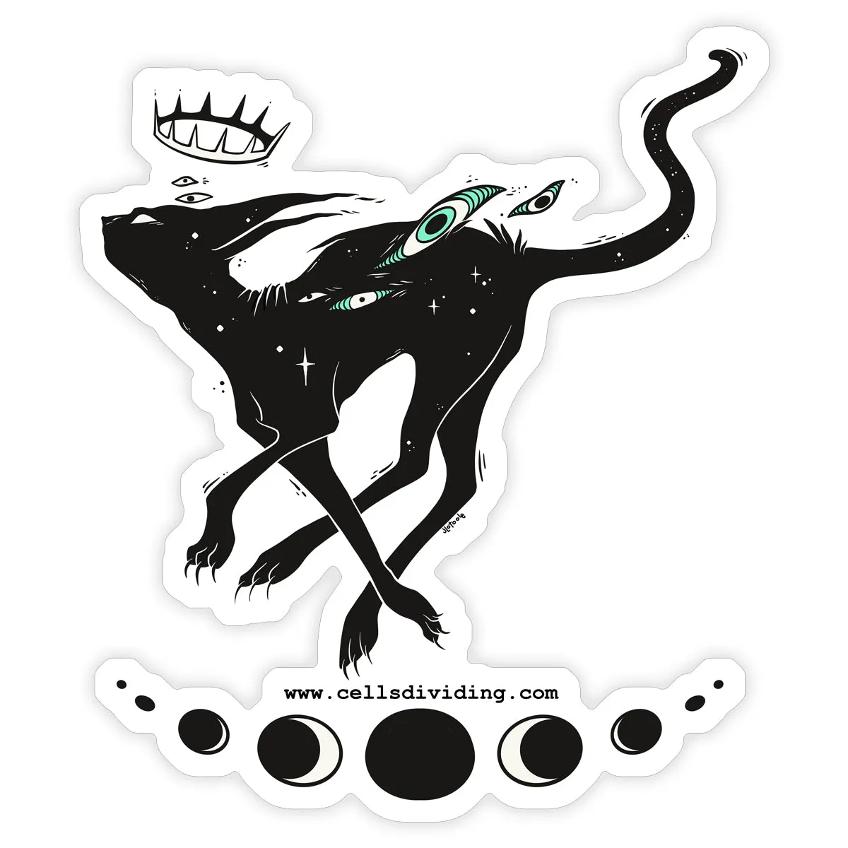 Running Cat, Vinyl Sticker