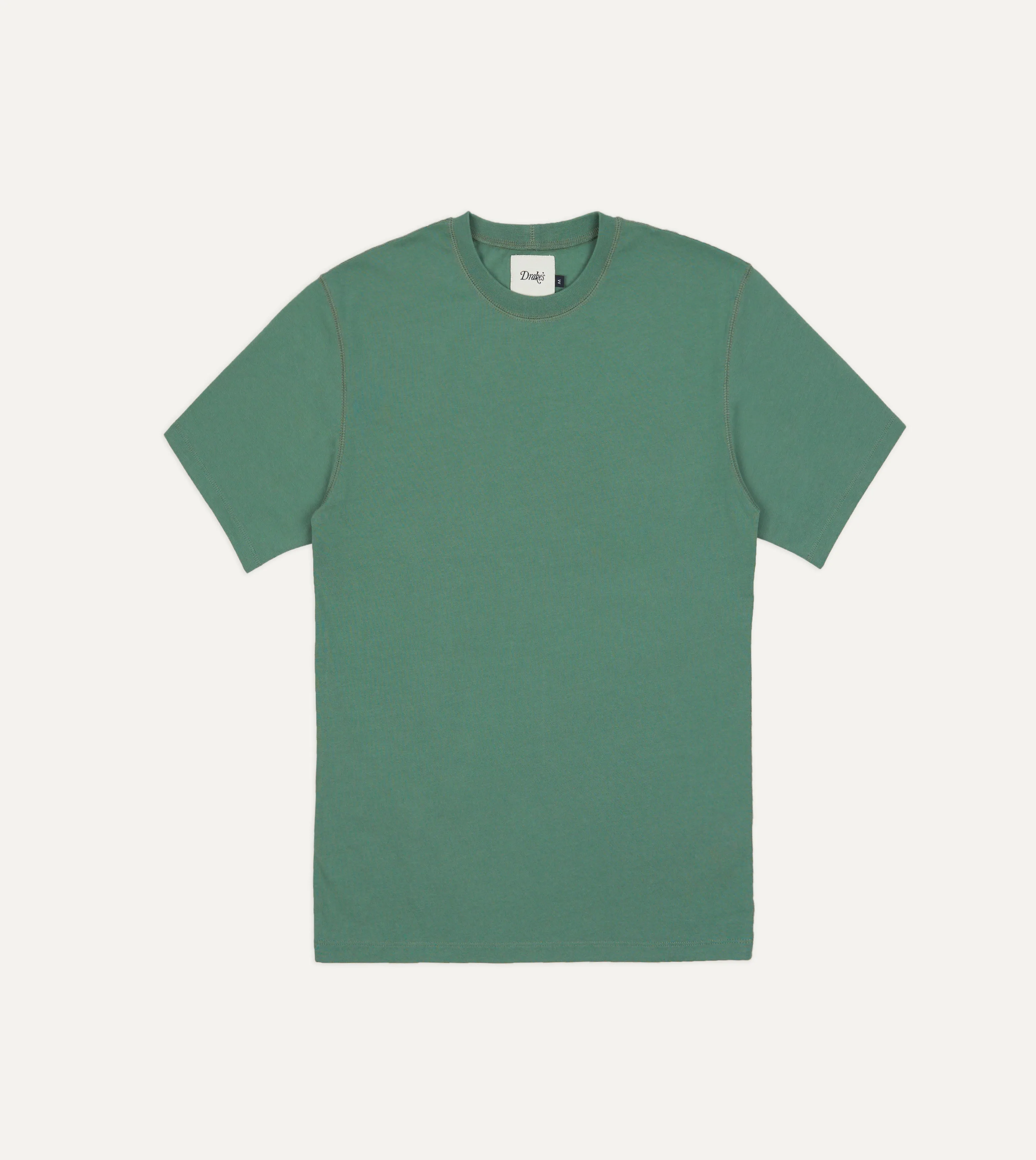 Sage Green Cotton Crew Neck Hiking T-Shirt