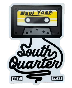 South Quarter Cassette Sticker