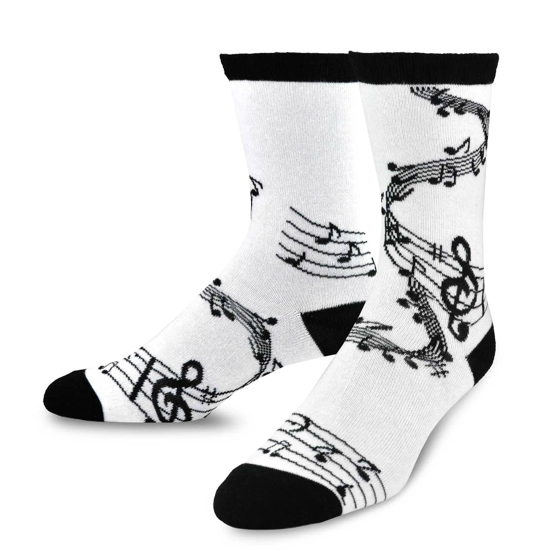 TeeHee Socks Men's Novelty Cotton Crew Musical Notes 3-Pack (11998)