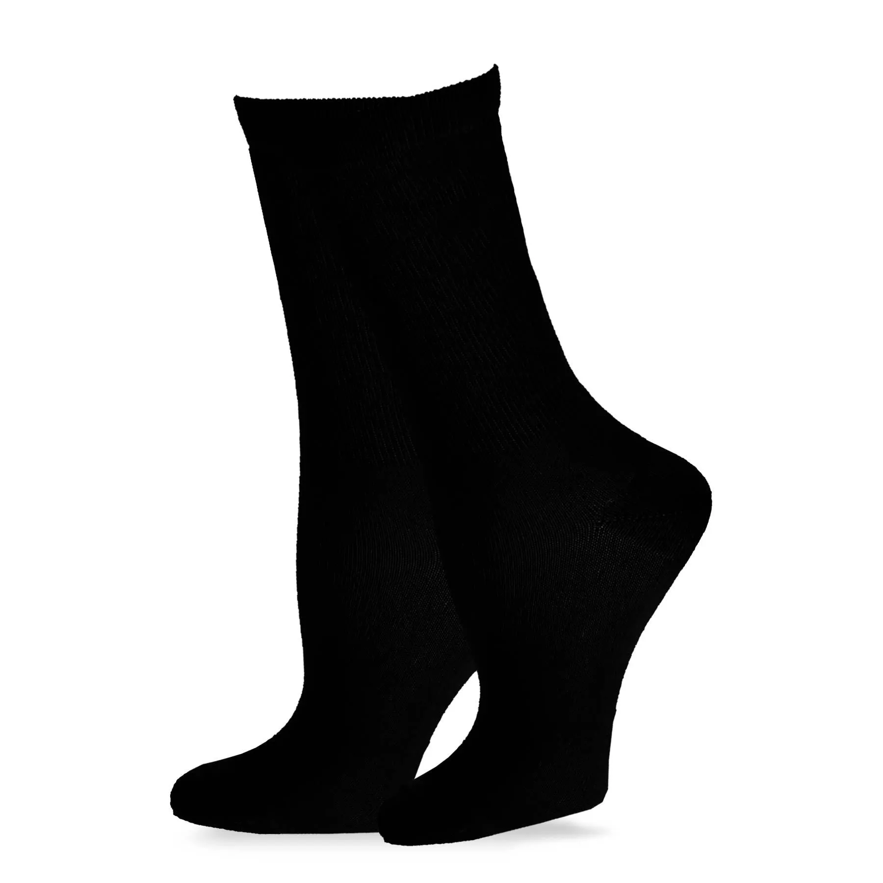 TeeHee Socks Women's Casual Polyester Crew Black/White/Grey 12-Pack (12240)