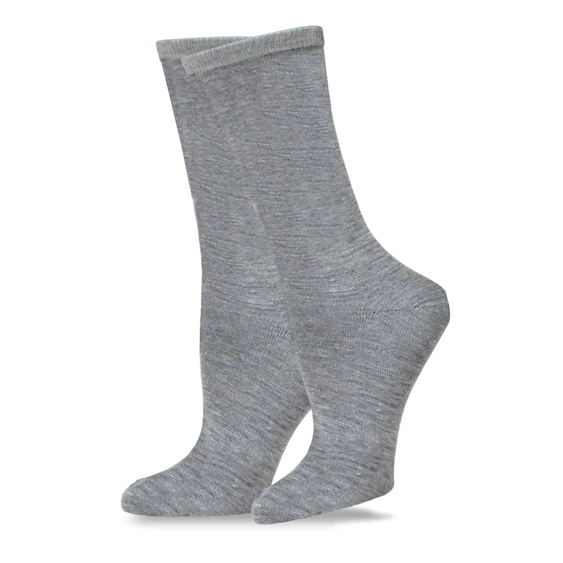 TeeHee Socks Women's Casual Polyester Crew Black/White/Grey 12-Pack (12240)