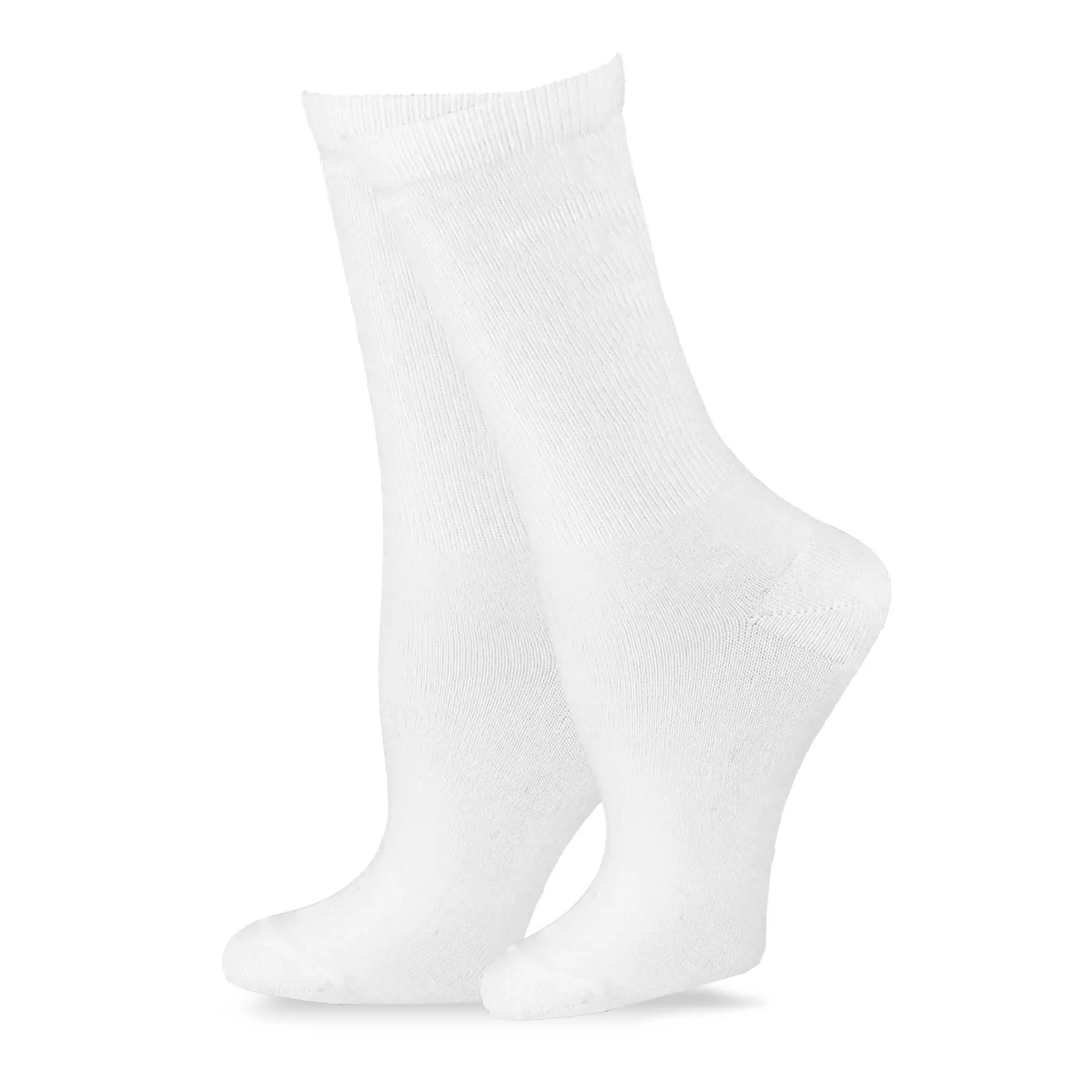 TeeHee Socks Women's Casual Polyester Crew Black/White/Grey 12-Pack (12240)