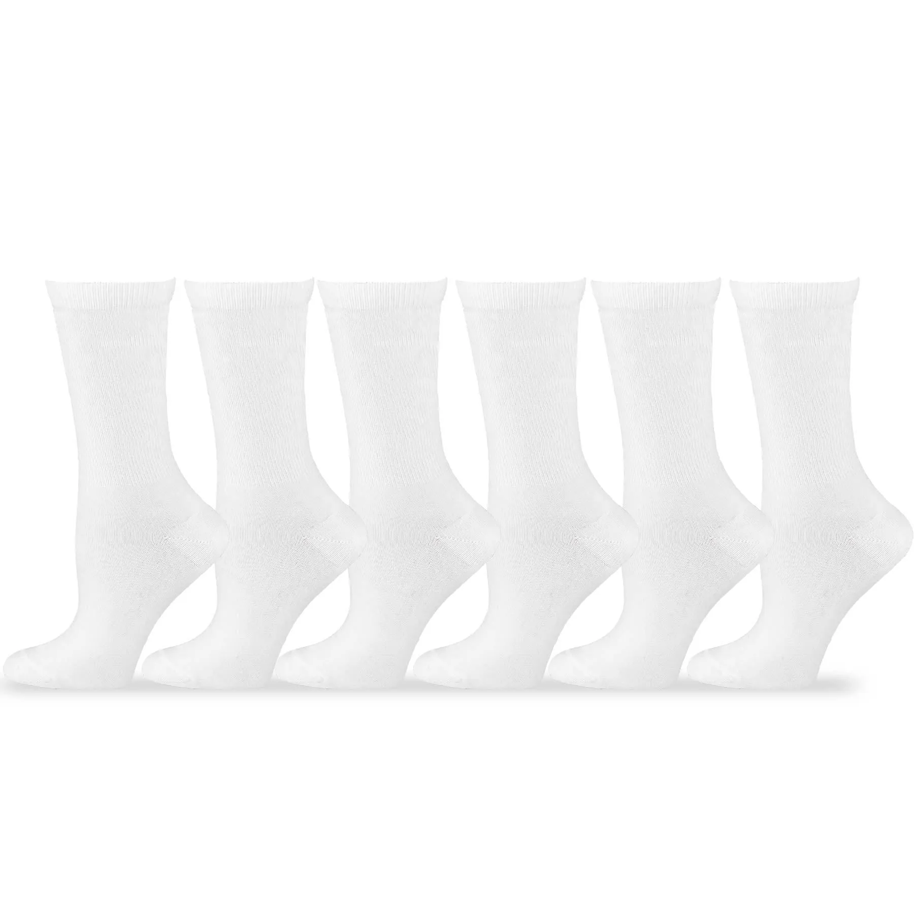 TeeHee Socks Women's Casual Polyester Crew Black/White/Grey 12-Pack (12240)