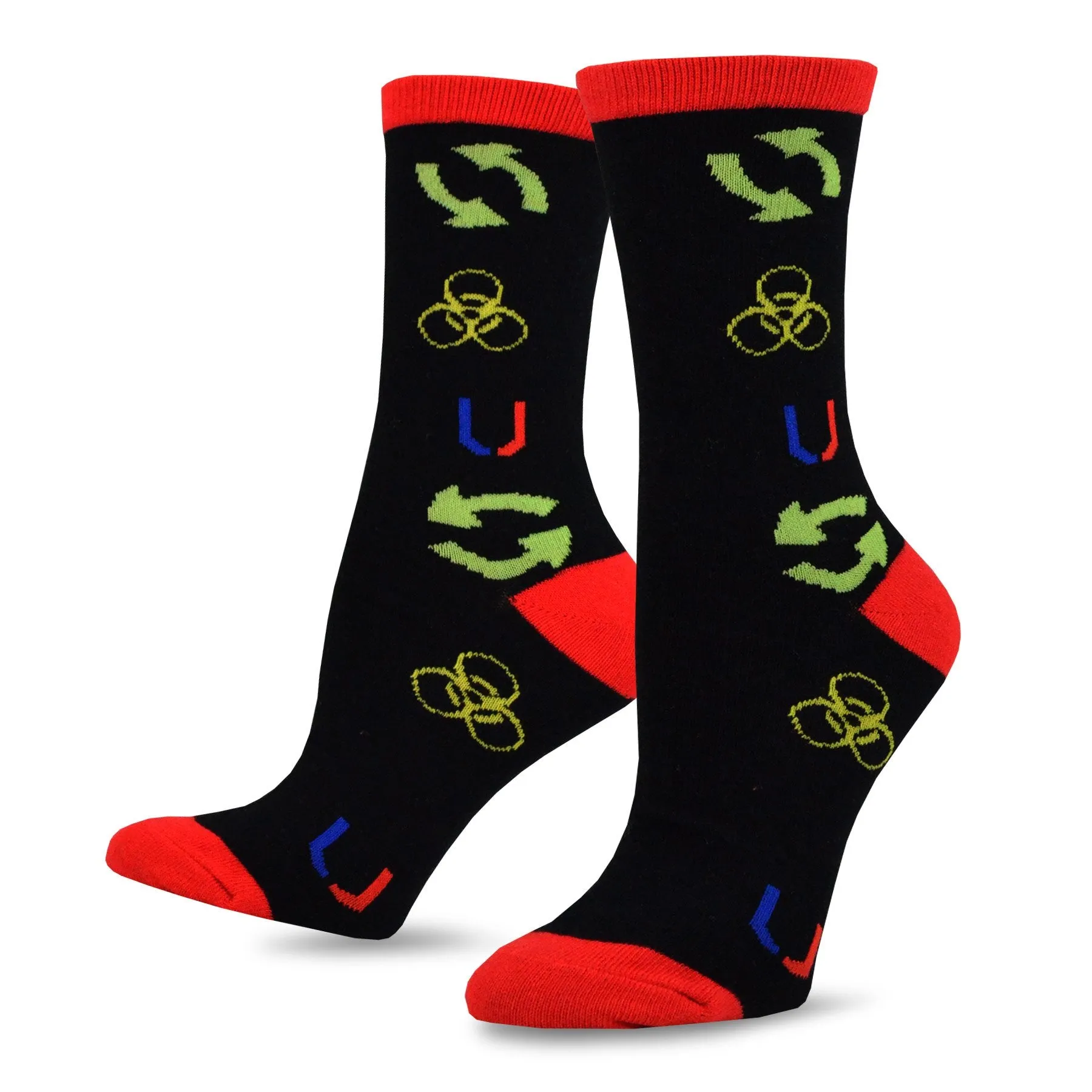 TeeHee Socks Women's Novelty Cotton Crew Education 5-Pack (12176)