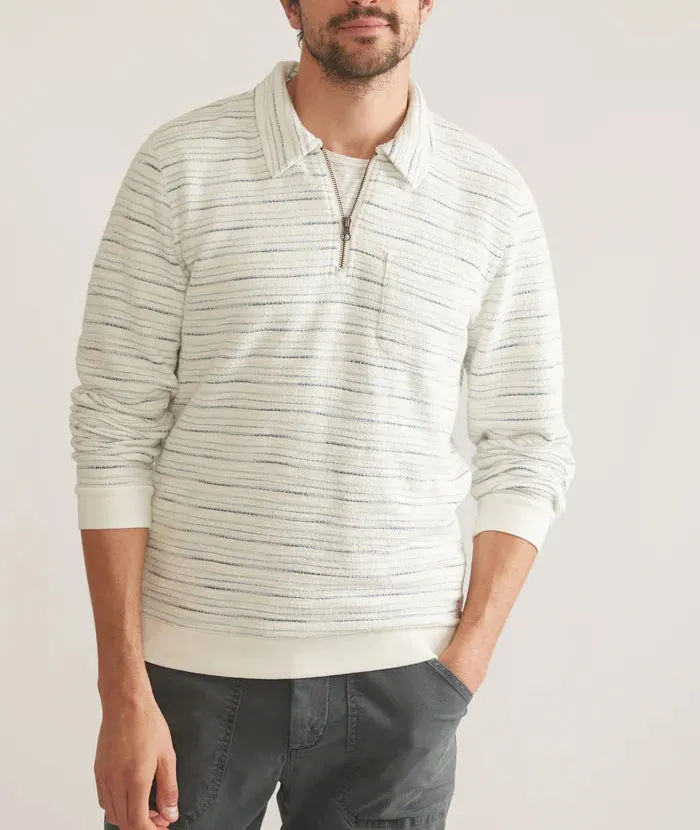 Textured Stripe Quarter Zip