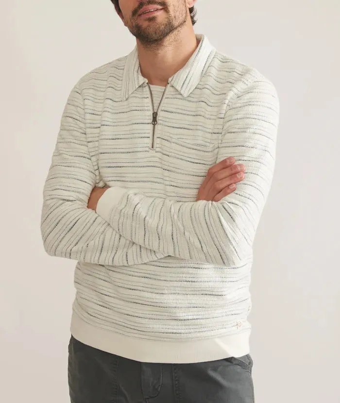 Textured Stripe Quarter Zip