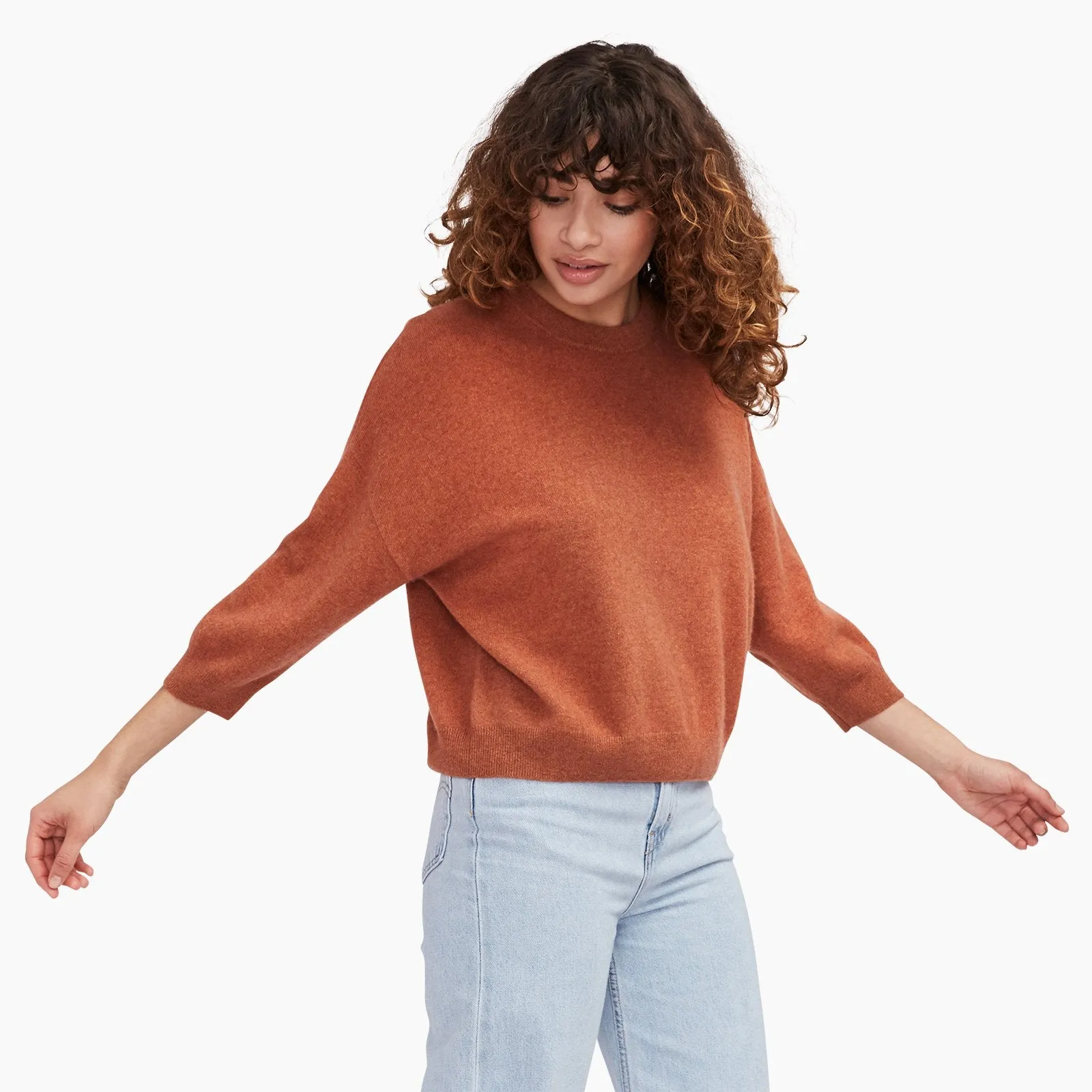 Three-Quarter Sleeve Sweatshirt