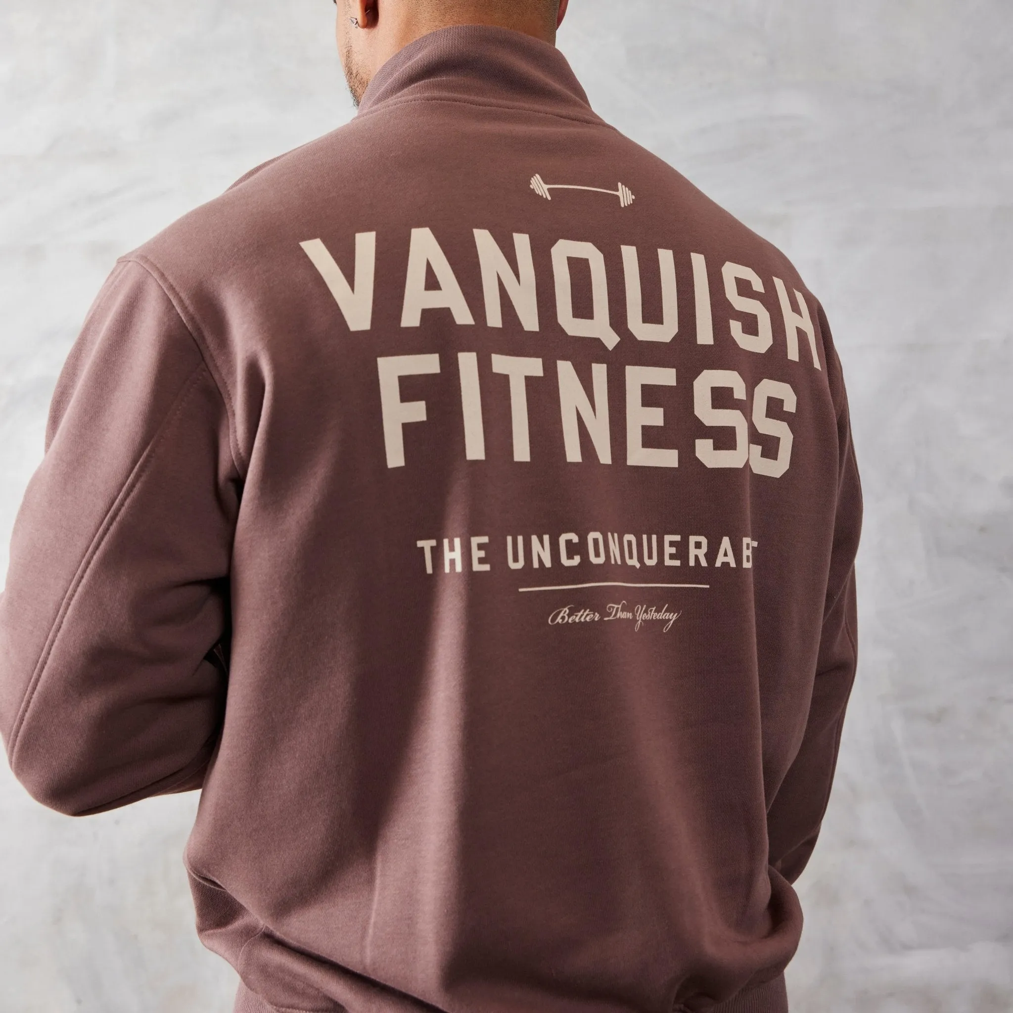 Vanquish Brown Unconquerable Quarter Zip Sweater