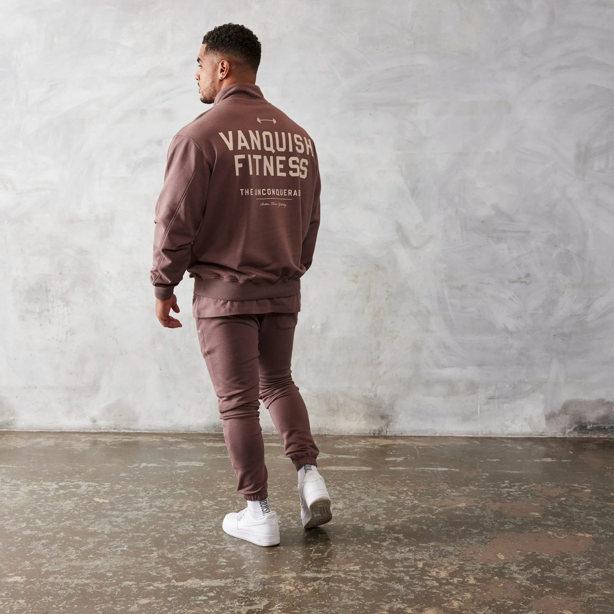 Vanquish Brown Unconquerable Quarter Zip Sweater