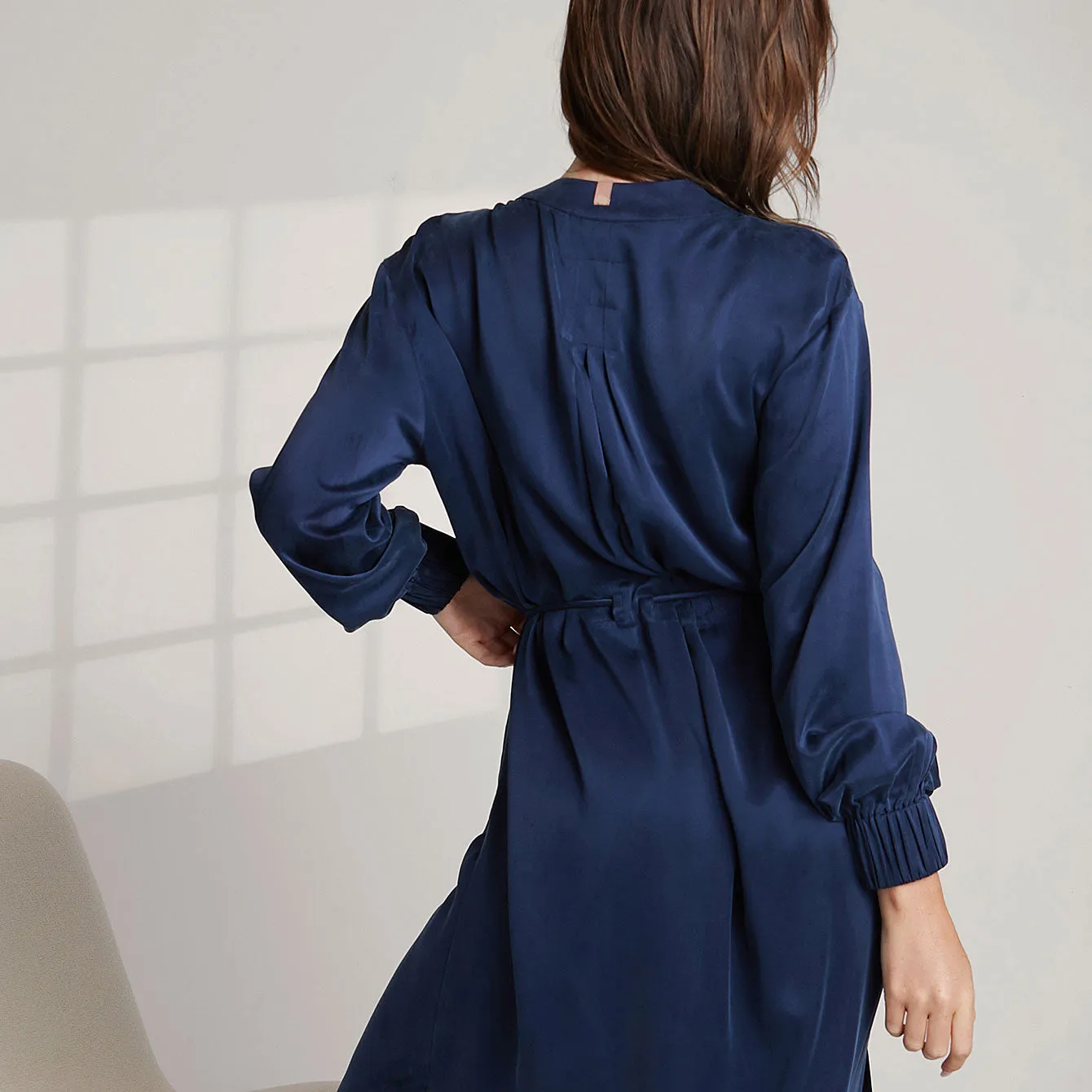 Washable Silk Long Robe