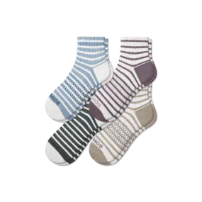 Women's Coastal Stripe Quarter Sock 4-Pack