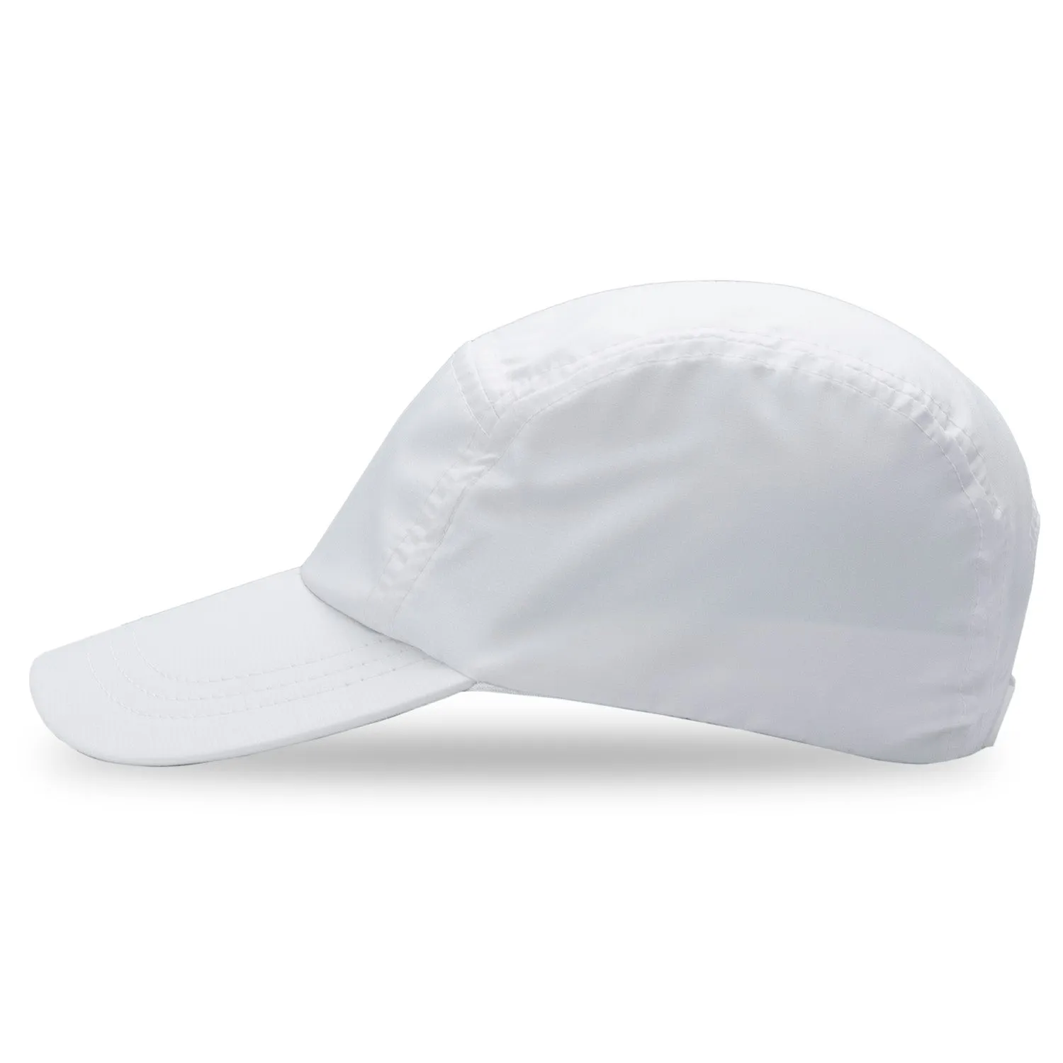 Woven White Running Hat