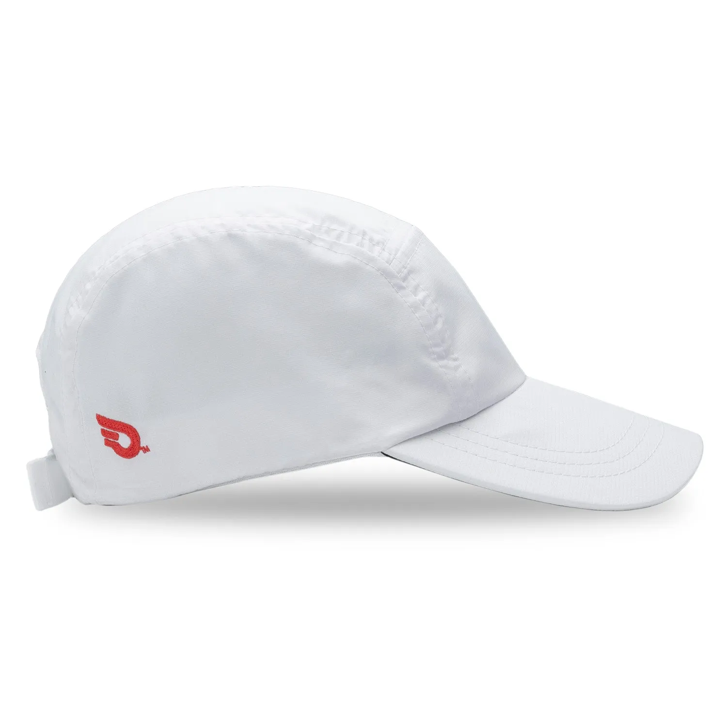 Woven White Running Hat